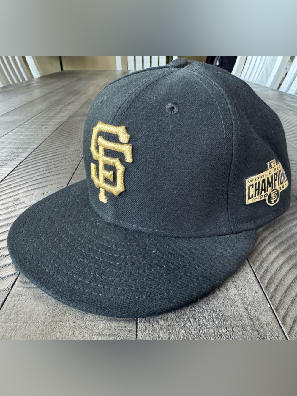 New Era San Francisco Giants MLB 2014 World Series Logo Fitted Hat 7 1/8